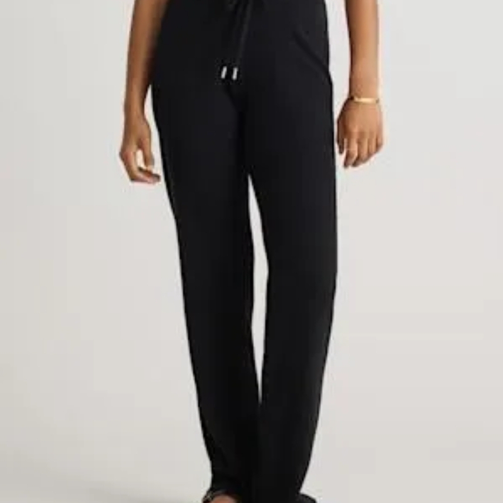 Quince Black Straight Leg Pants